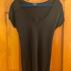 Black rhinestone detail top